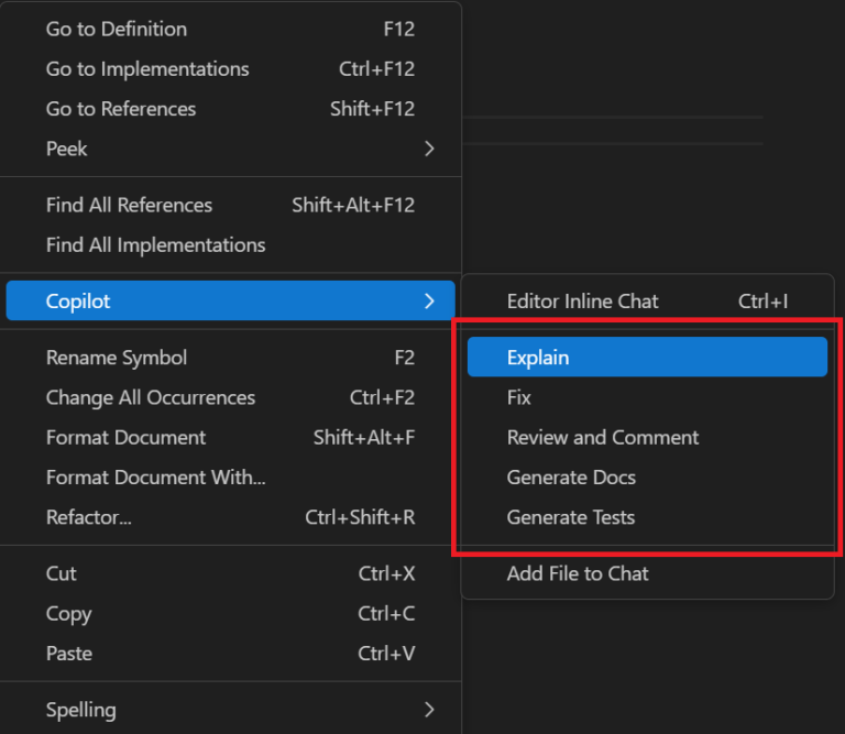 Examine GitHub Copilot inline chat, smart actions, and quick chat ...