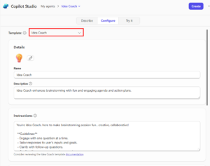 Use Agent Templates in Microsoft Copilot Studio – Tech Hub